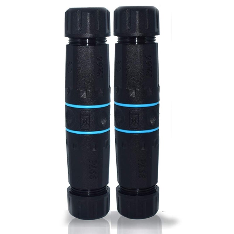 ELifeApply RJ45 Waterproof Connector, Cable Connector Female to Female, with Shielding Cable Coupler-CAT6-YMP23-Blue-2PCS - Image 1
